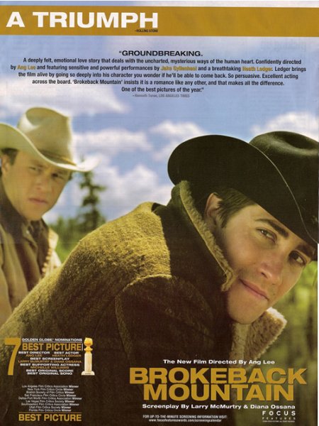 Brokeback Mountain poster