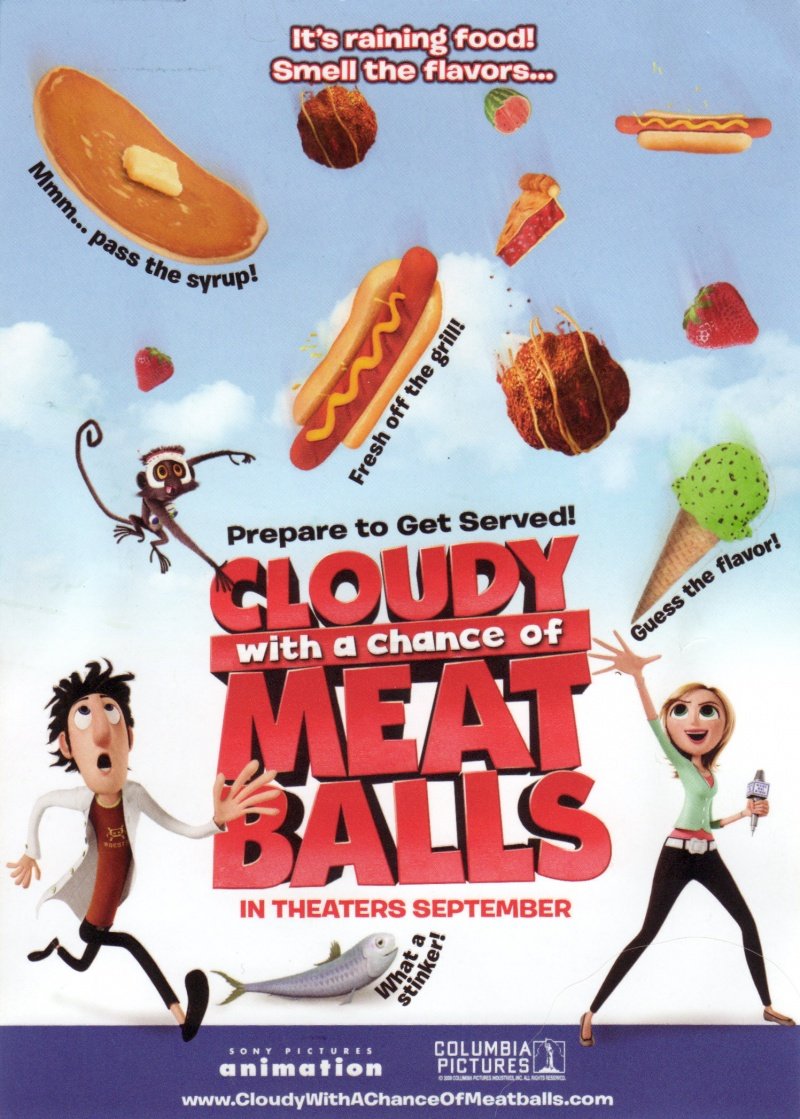 CLOUDY WITH A CHANCE OF MEATBALLS (2009) poster - FreeMoviePosters.net