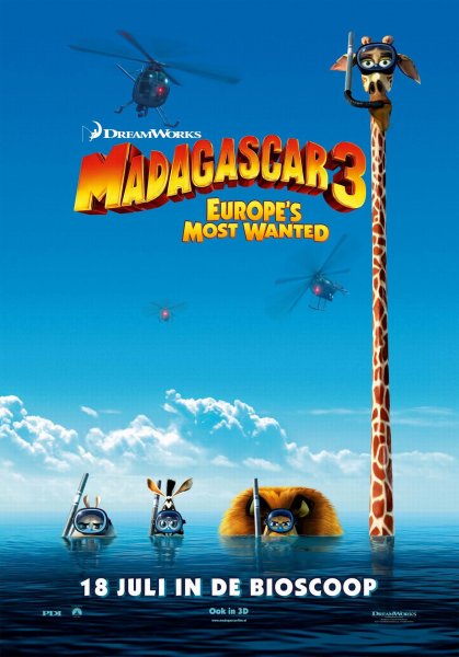 Madagascar 3: Europe's Most Wanted poster